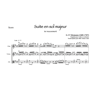 Telemann - Suite pour flûte, violon et alto