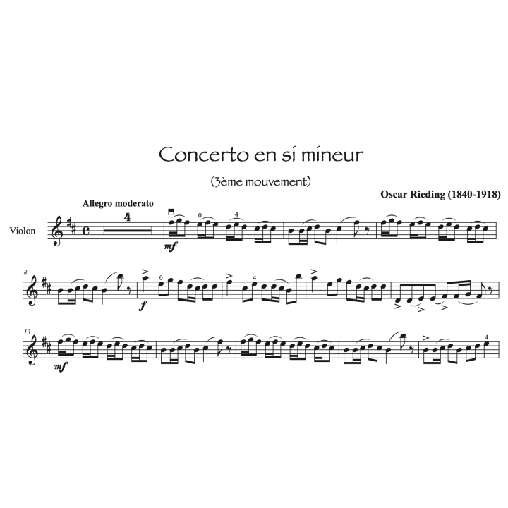Rieding - Concerto op.35 - 3ème mouvement - violon
