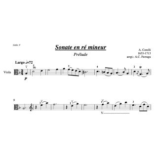 Corelli - Sonate en ré mineur - Alto et piano