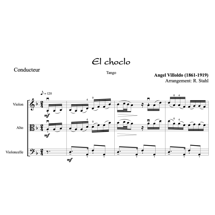 El Choclo - Tango pour trio à cordes
