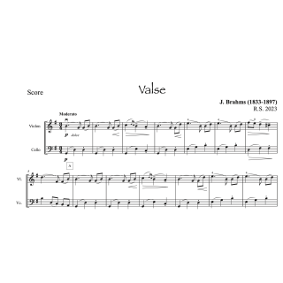 Brahms - Valse - Violon et violoncelle