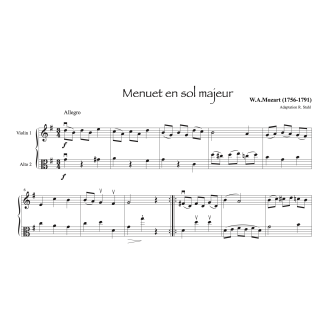 Mozart - Menuet en sol majeur - violon et alto