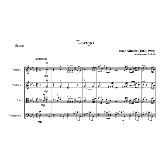 Albeniz Tango Quatuor à cordes