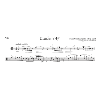 Wohlfahrt - Etude op. 45 n°47 - Alto et piano