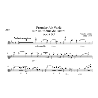 Dancla - 1er air varié - Alto et piano