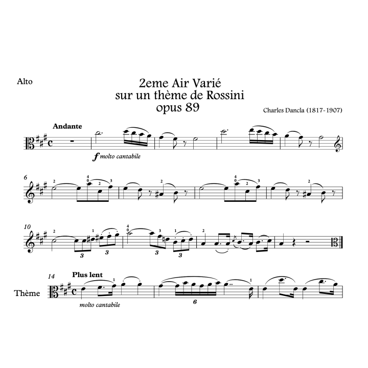 Dancla - 2ème ai varié - Alto et piano
