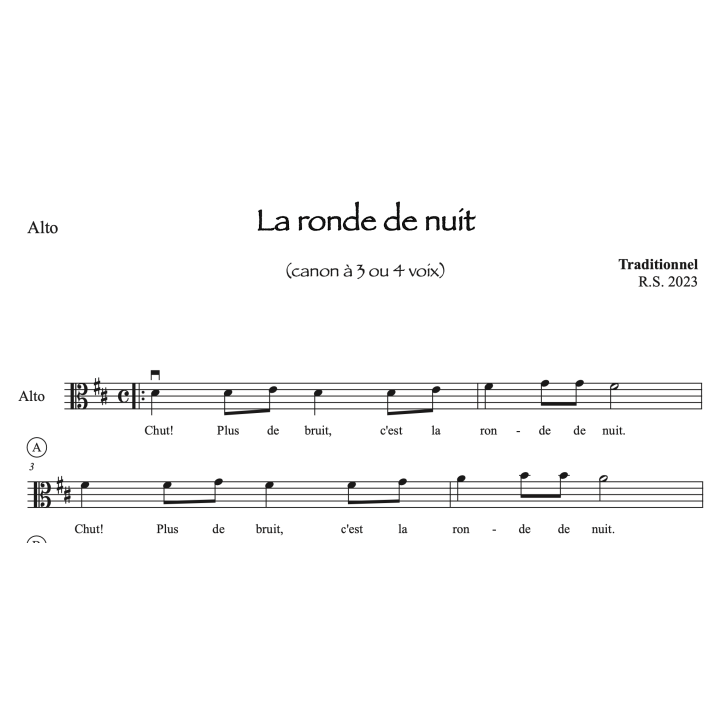 3 canons populaires pour alto 1er cycle (Volume 1)