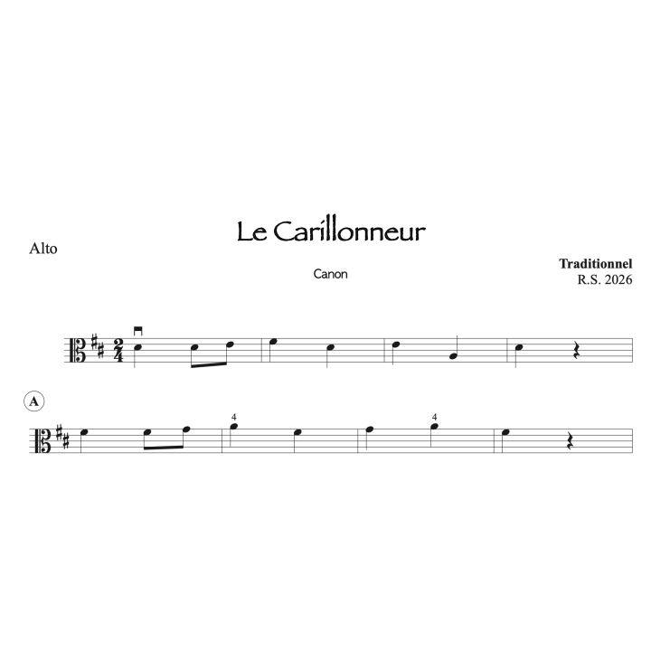 3 canons populaires pour alto 1er cycle (Volume 1)