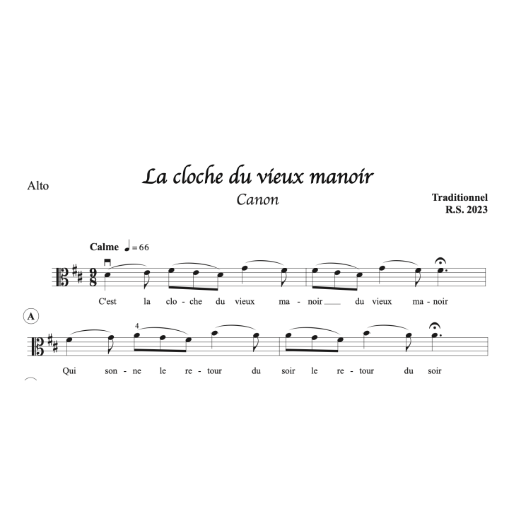 3 canons populaires pour alto 1er cycle (Volume 1)