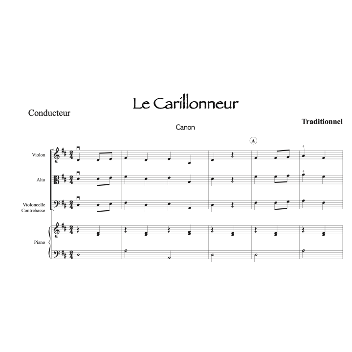 3 canons populaires pour orchestre 1er cycle (volume 1)