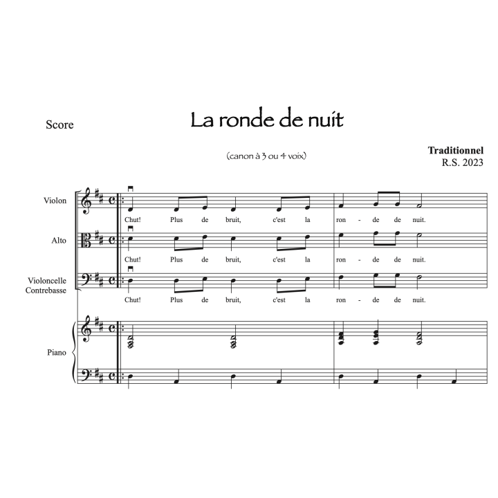 3 canons populaires pour orchestre 1er cycle (volume 1)