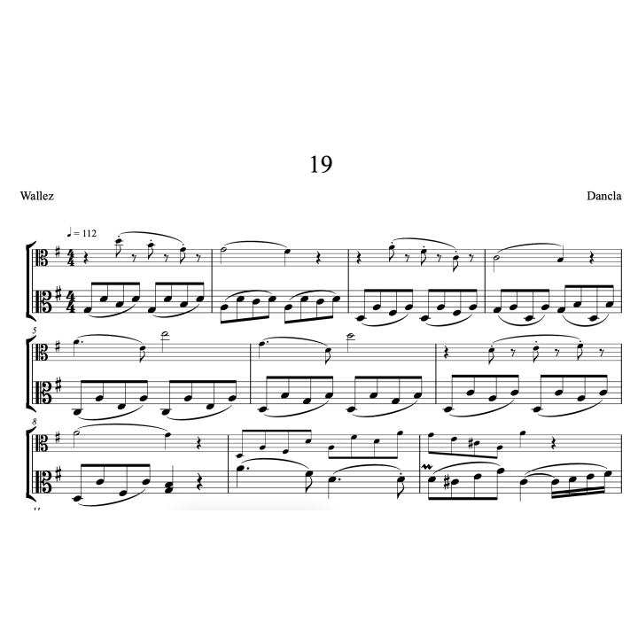 Dancla - 36 études mélodiques pour deux altos
