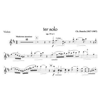 Dancla - Solo op.77 n°1 - Violon et paino