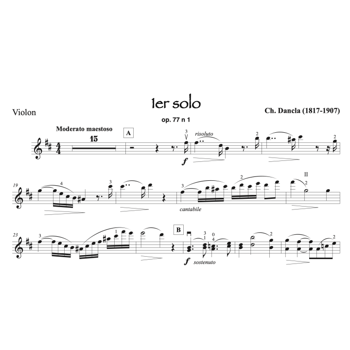 Dancla - Solo op.77 n°1 - Violon et paino