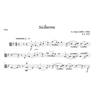 Fauré - Sicilienne pour alto et piano