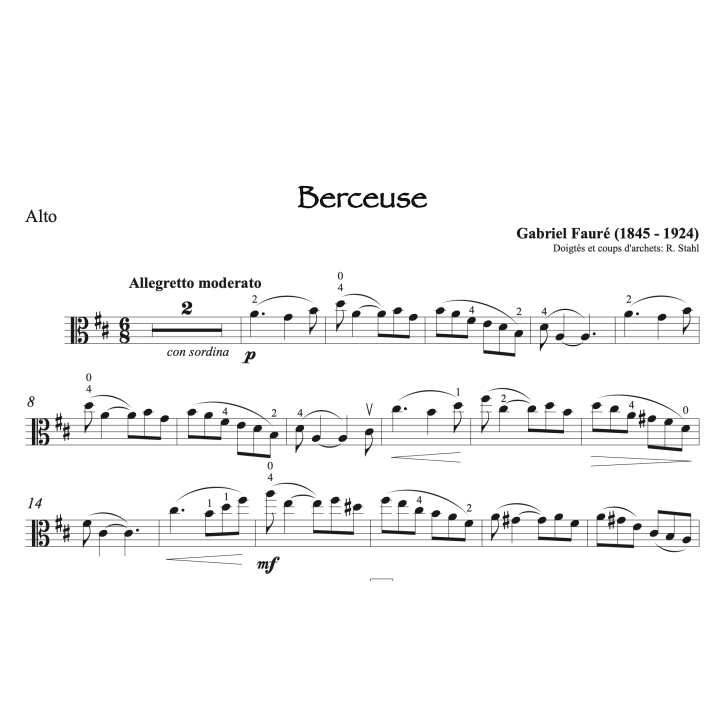 Fauré - Berceuse - Alto et piano