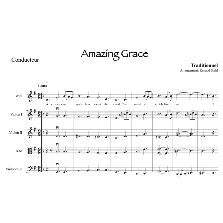 Gospel - Amazing grace -  Quatuor et chant
