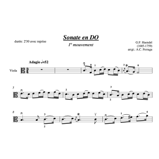 Haendel - Sonate en do - Alto et piano