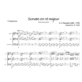 Haendel - Sonate en ré majeur - trio