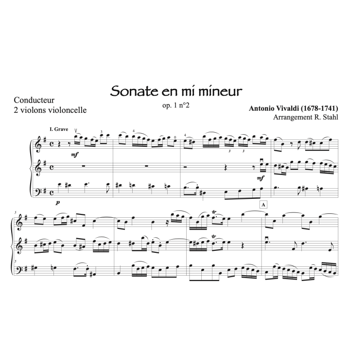 Vivaldi - Sonate op.1 n°2 - 2 violons et violoncelle