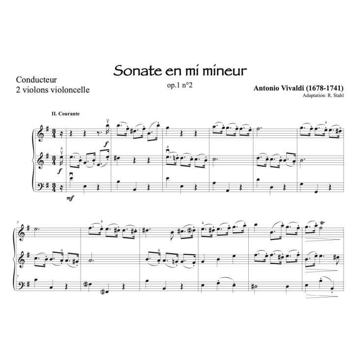 Vivaldi - Sonate op.1 n°2 - 2 violons et violoncelle