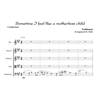 Sometime I fell like a motherless child - Gospel - Quatuor et chant