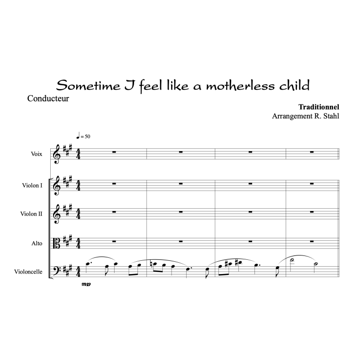 Sometime I fell like a motherless child - Gospel - Quatuor et chant