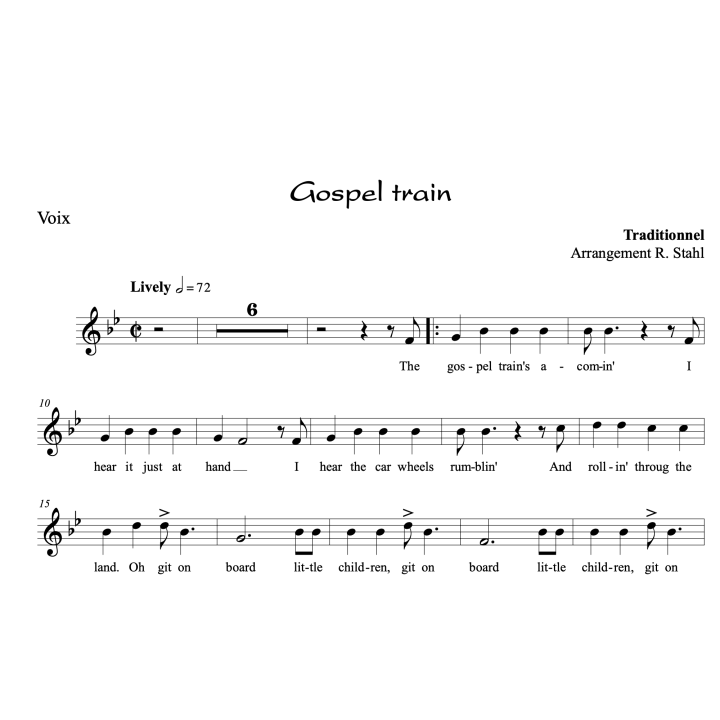 Gospel train - Quatuor et chant