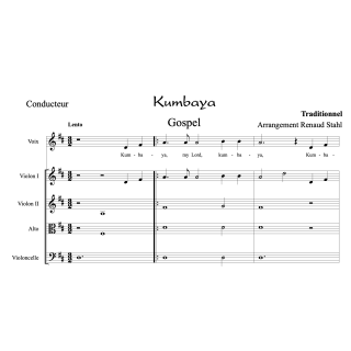 Kumbaya - Gospel pour quatuor et chant