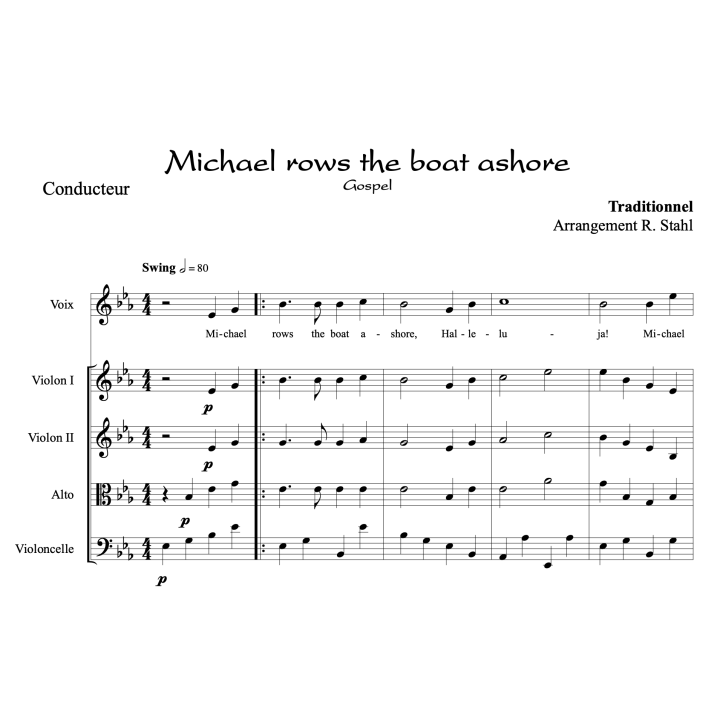 Michael rows the boat ashore - Gospel - Quatuor et chant