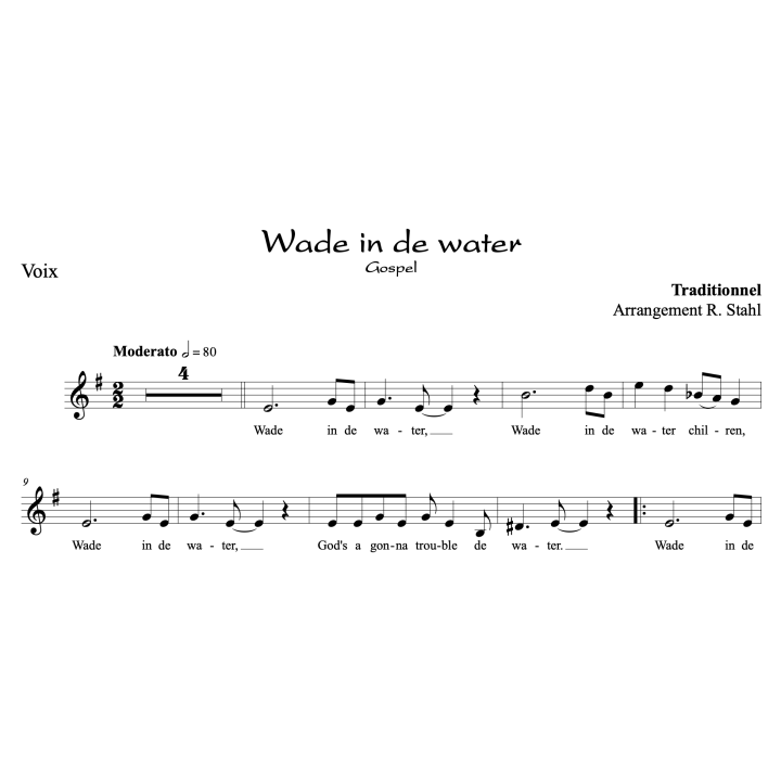 Wade in de water - Gospel - Quatuor et chant
