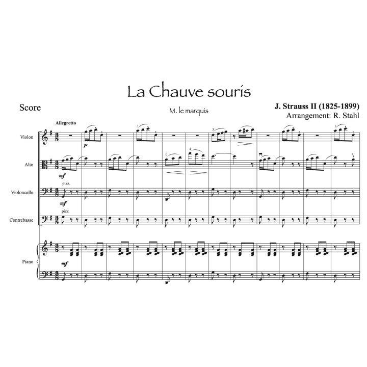 Strauss II - La chauve souris - M. Le Marquis - Orchestre à cordes
