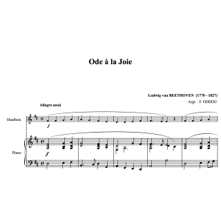 Beethoven - Ode à la joie - Hautbois et piano