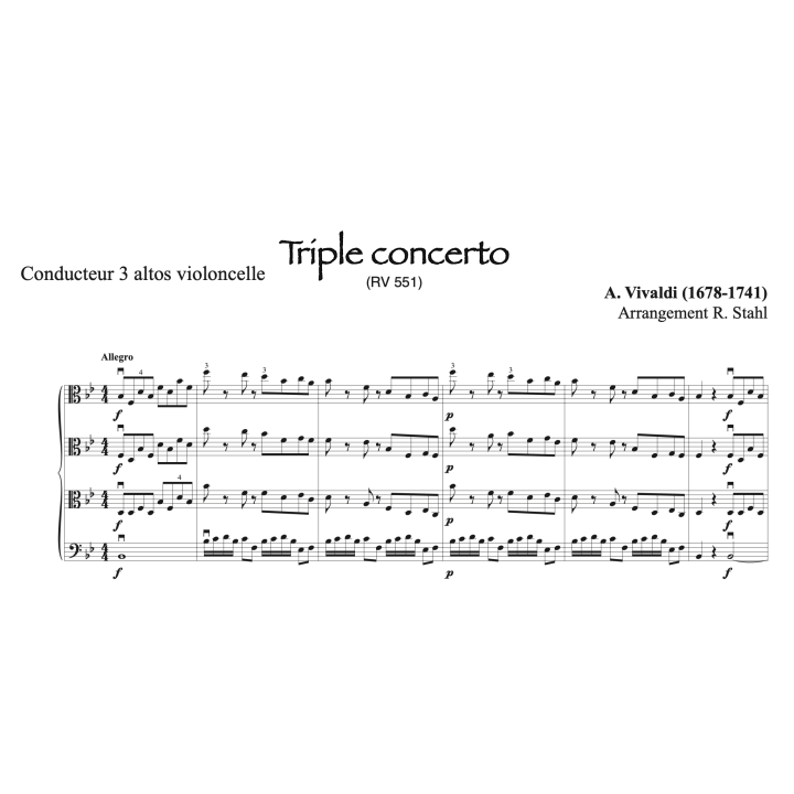 Vivaldi - Concerto pour 3 altos