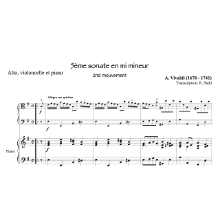 Vivaldi - Sonate en mi mineur - Alto violoncelle et piano