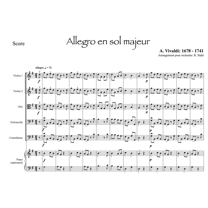 Vivaldi - Allegro - Orchestre à cordes
