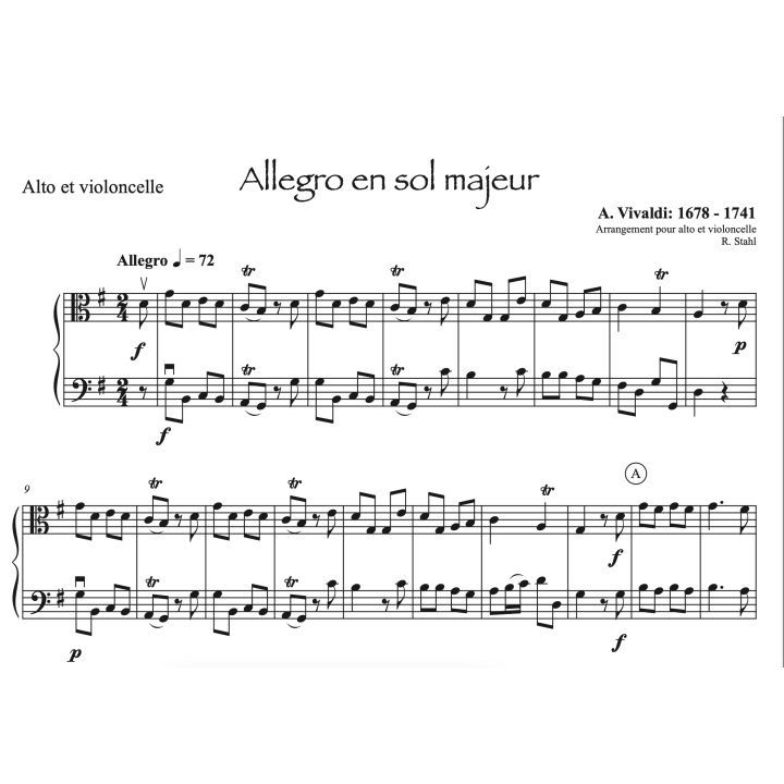 Vivaldi - Allegro - Alto et violoncelle