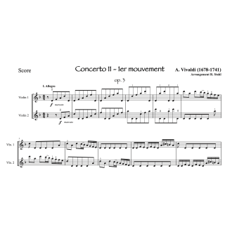 Vivaldi - Concerto op. 3 n°11 - 1er mvt - Orchestre