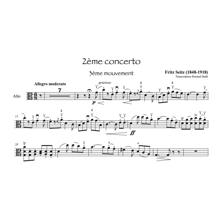 Seitz - 2ème concerto - Alto