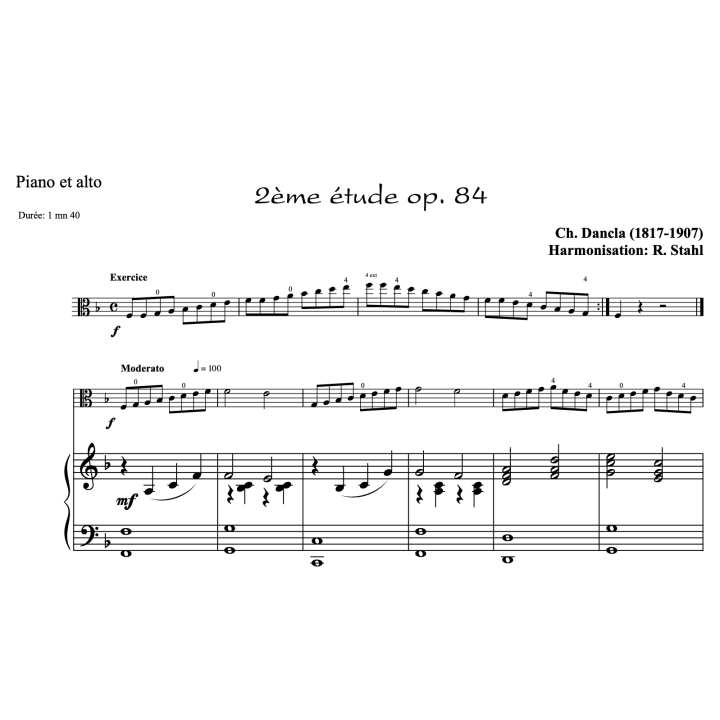 Dancla - Etudes op.84 n°1 à 6 - Alto et piano