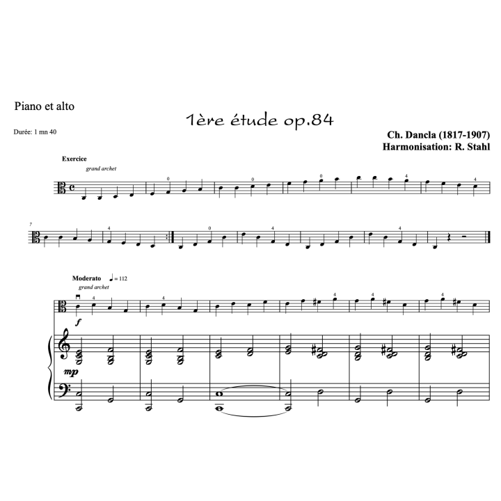 Dancla - Etudes op.84 n°1 à 6 - Alto et piano