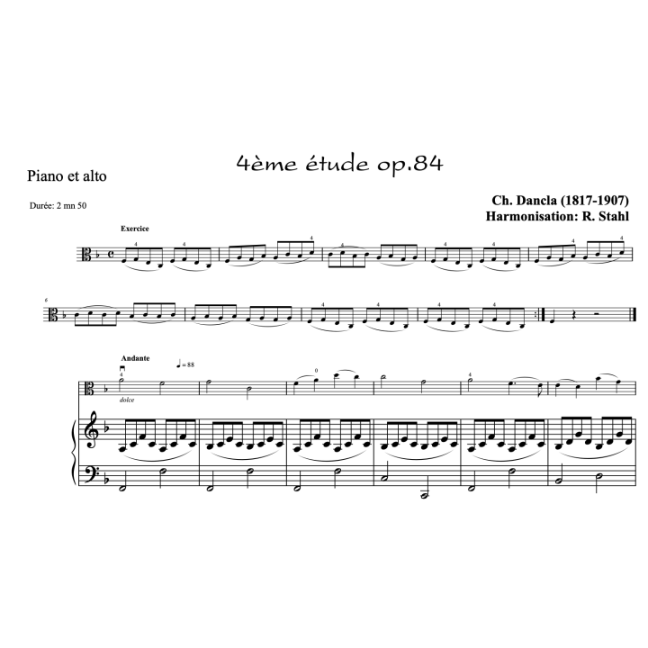 Dancla - Etudes op.84 n°1 à 6 - Alto et piano