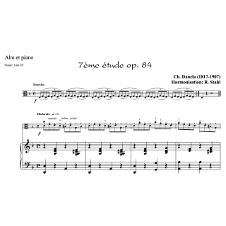Dancla - études op.84 n°7 à 12 - Alto et piano