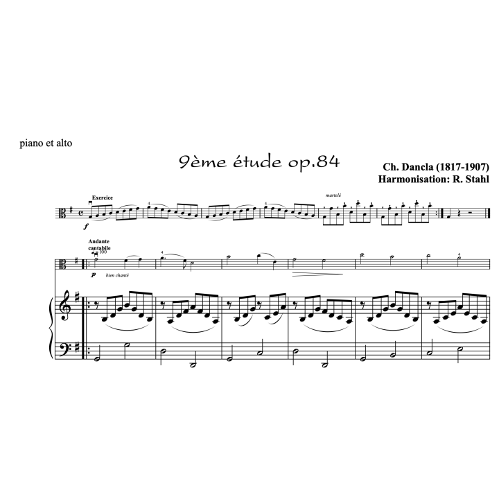 Dancla - études op.84 n°7 à 12 - Alto et piano