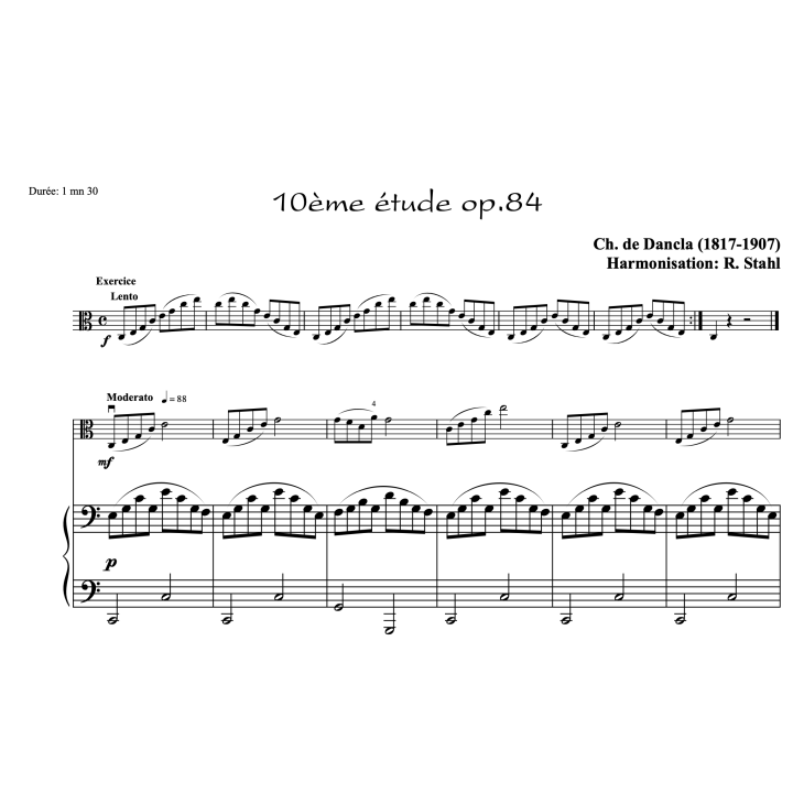 Dancla - études op.84 n°7 à 12 - Alto et piano