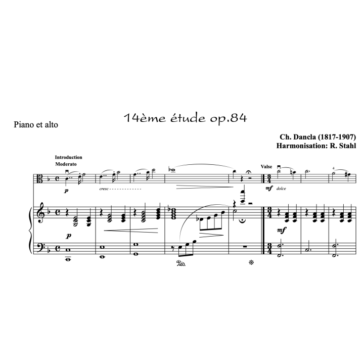 Dancla - études op.84 n°13 à 18 - Alto et piano