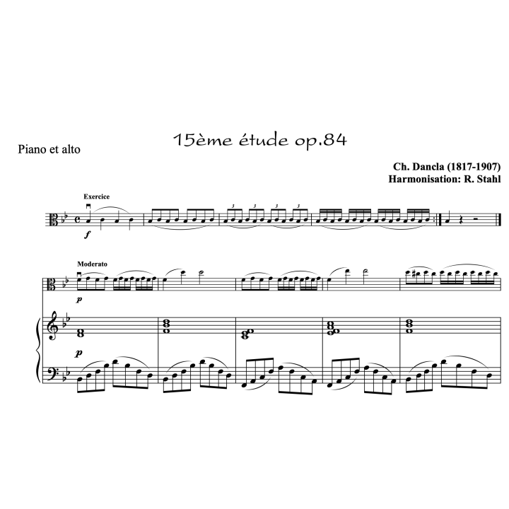 Dancla - études op.84 n°13 à 18 - Alto et piano