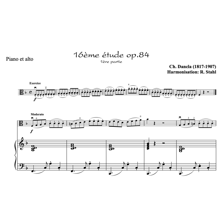 Dancla - études op.84 n°13 à 18 - Alto et piano