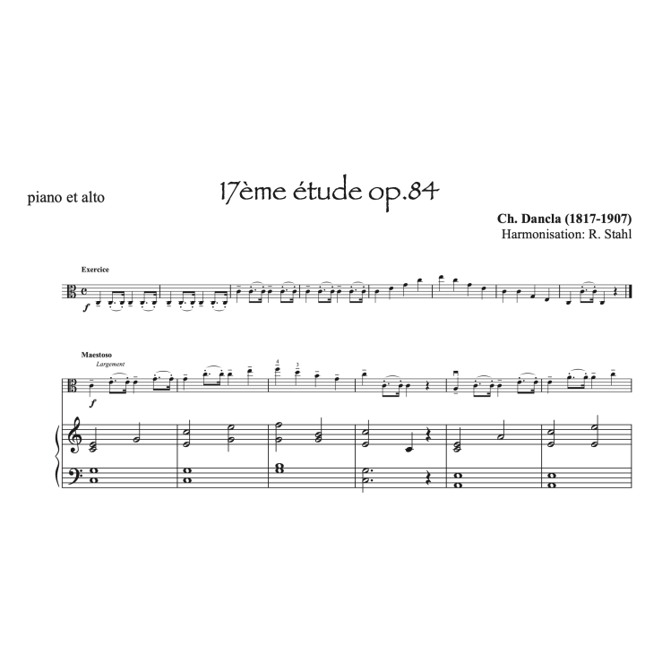 Dancla - études op.84 n°13 à 18 - Alto et piano