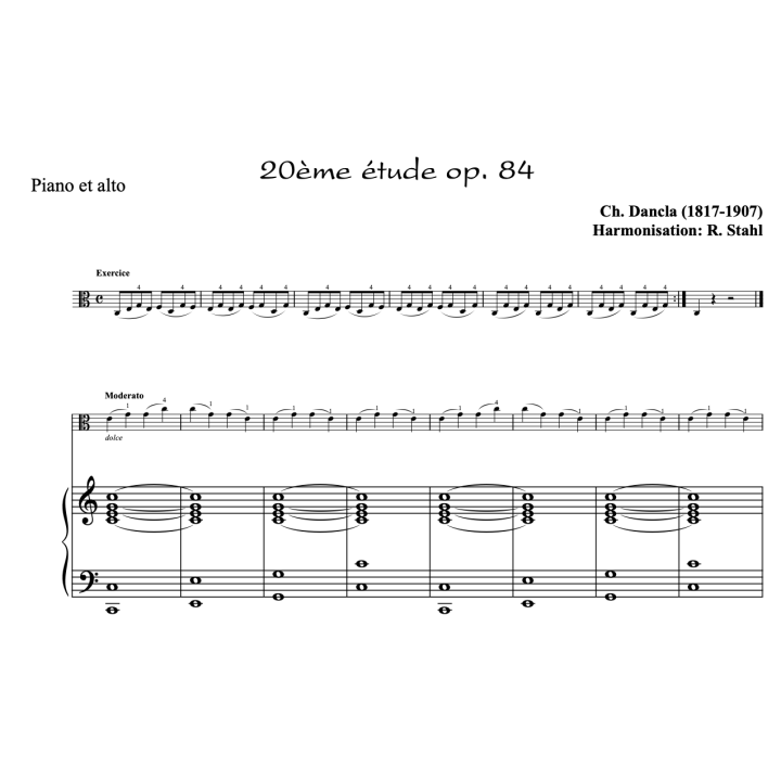 Dancla - études op.84 n°19 à 24 - alto et piano